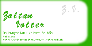 zoltan volter business card